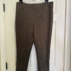 Andrew Marc Brown Stretchy faux suede sz XL